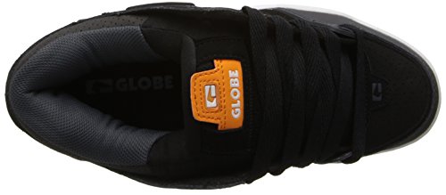 Image of Globe Mens Fusion Skate Shoes, Black /Charcoal /Orange, 5 M US