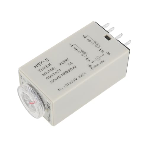 ECSiNG H3Y 2   Relé de retardo de tiempo de 8 pines AC24V 5A 0.5s 10s para control de automatización