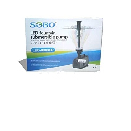 SOBO LED Fountain Submersible Pump with Led-9800FP,AC:220-240V,Freq:50-60Hz,Watt:85W H.Max:5M,Flow Max:5500L/H-Central Fish Aquarium (B08CVKBWCD) Amazon Price History, Amazon Price Tracker