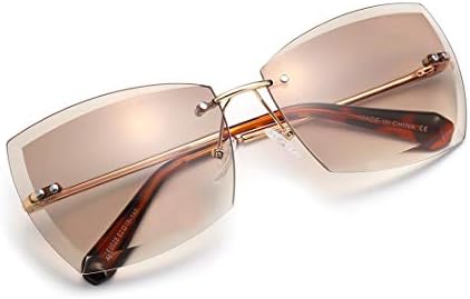 AEVOGUE Sunglasses For Women Oversized Rimless Diamond Cutting Lens Sun Glasses AE0534