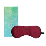 WiseLife Natural Mulberry Silk Eye Mask, Ultra Smooth Adjustable Sleep Mask | For Sleeping, Travelling, Relaxation, Blind Fold & Meditation | Eye-cover Light blocker (Maroon)