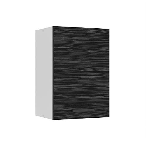 Belini Hängeschrank Küche, Küchenschränke SG. Breite 40 cm. Oberschrank mit 1 Tür, Küchenhängeschränke, Wandschrank Hängend, Königliches Ebenholz