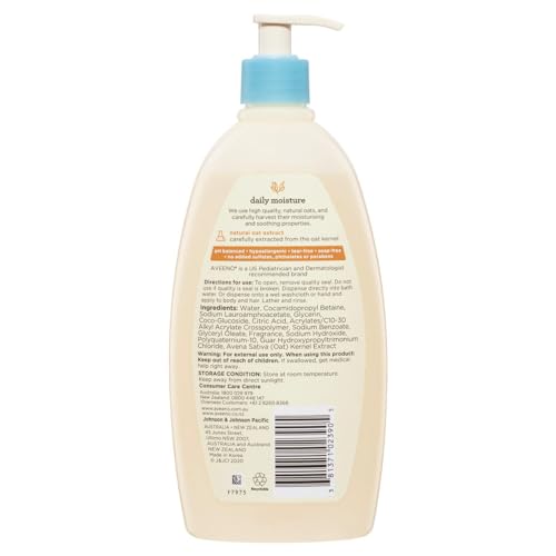 Image of Aveeno Baby Gentle Wash & Shampoo with Natural Oat Extract, Tear-Free, 18 Fl Oz, Pack of 4