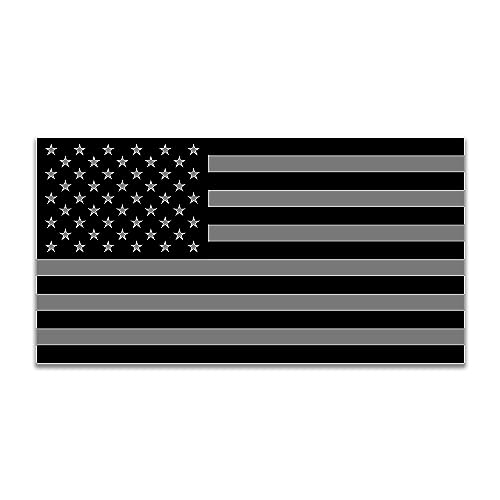 Black/Gray Subdued Tactical American USA Flag Sticker United States Auto Car Decal Window Bumper (4