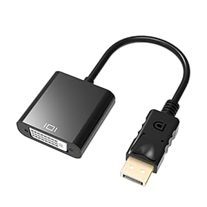 ZHITING DisplayPort (DP) naar DVI-adapter, vergulde displaypoort naar DVI-D-adapter (mannelijk naar vrouwelijk), 1080P-converter, compatibel met computer, desktop, laptop, pc, monitor, projector, HDTV