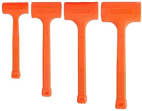 4PC Dead Blow Hammer, Neon Orange 1, 2, 3, 4LB,Jikkolumlukka