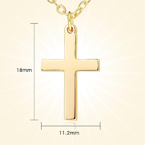 Cossa 14K Gold Cross Necklace for Women 14K Gold Necklace Cross Dainty Small Pendant Necklaces for Faith And Love2