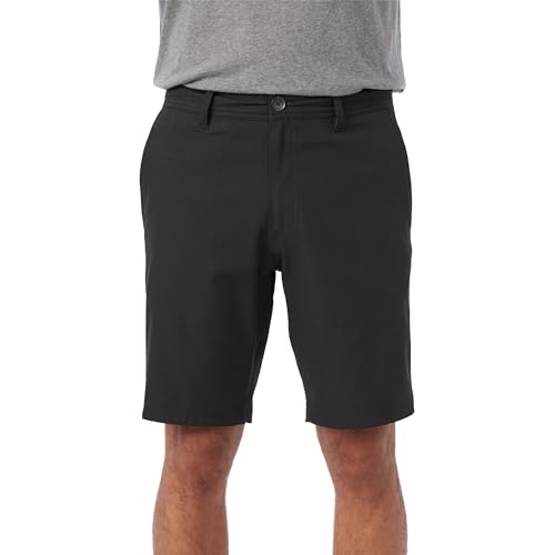 O'NEILL Men's 19 Inch Reserve Light Check Hybrid Shorts - Quick Dry Swim Trunks for Men with Fabric and Pockets