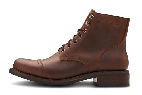 Image of SUREWAY Men's 6 inch Mid-Top Work Boot - Genuine Leather, Classic Chukka Boots, Lace-Up Ankle Boot