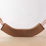 YDKJWB Paper Folding Stool, Honeycomb Paper Bench, Paper Accordion Folding Stool with Cushions, Folding Paper Stool for Reception Room, Living Room(Brown,Small)