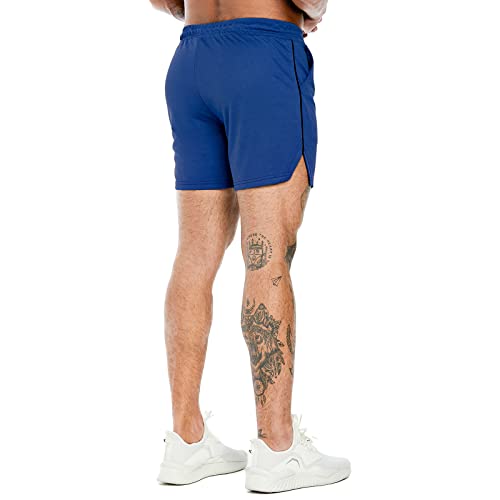 PIDOGYM Men's Workout Running Shorts 5 Inch, Lightweight Mesh Gym Athletic Fitted Short Pants for Bodybuilding Training