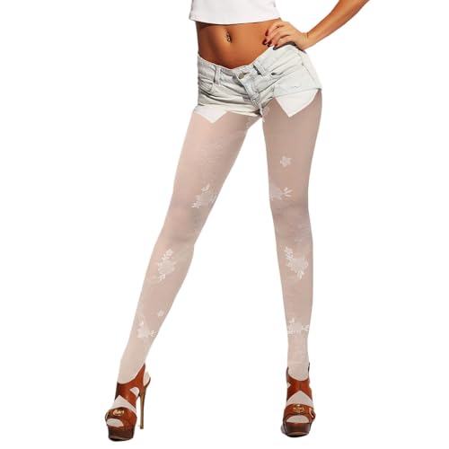 Image of Benefeet Sox Womens Sheer Tights Girls Floral Patterned Sheer Nylon Pantyhose Stockings Silky Party Lolita Tights Gifts