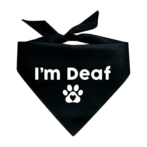 I'm Deaf Triangle Dog Bandana (Assorted Colors) Cover
