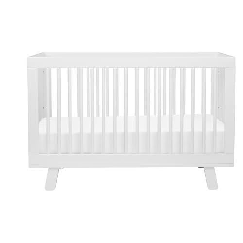 Image of Babyletto Hudson 3-in-1 Convertible Baby Crib with Toddler Bed & Daybed Conversion - Easy to Assemble - GREENGUARD Gold Certified w/ 4 Adjustable Mattress Heights - White