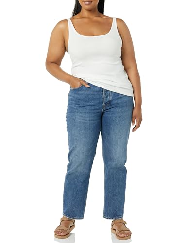 Image of Amazon Essentials Women's Slim-Fit Thin Strap Tank Top, Pack of 2
