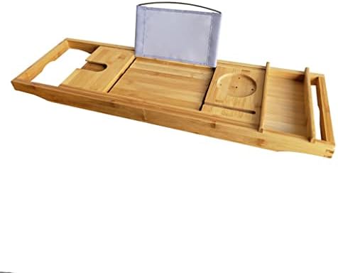 Bathtub Tray Extendable Bathtub Tray Spa Bathtub Caddy Organizer Rack Book Wine Tablet Holder Bottom Bathtub Tray Shelf (3pack)