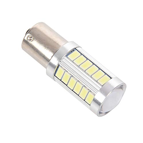 Lizusidtsy BA15S 12V White LED Sidelight Indicator Car Light Bulb 1156 P21W Silver 33-LED, 121172