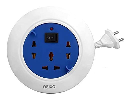 OFIXO Power Round Overload Extension Board Smart Home Electronics Universal Smart 3 Socket Extension Boards (Multicolor)
