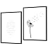 Papierschmiede® Spruch Poster 2er Set in DIN A4, Motiv: Pusteblume, Typografie Bilder Wohnzimmer Schlafzimmer ohne Rahmen