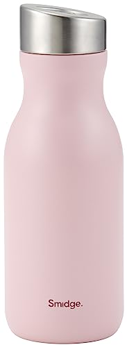 Smidge Reusable Water Bottle 350ml Summer Blush – Insulated Stainless Steel Flask for Hot & Cold Drinks, Leakproof & BPA-Free, No Metallic Taste