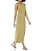 The Drop Women's Gabriela High Neck Side Slit Maxi Sweater Dress, Olive Oil, 4X, Plus Size