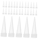 HIAKDOFT 100 Stück Dichtungsdüsen Transparent Klein Präzise Tropfenspender aus Flexiblem Kunststoff Kompatibel mit Dichtungsapplikatoren Vielseitig für Heimwerker und Bastelbedarf