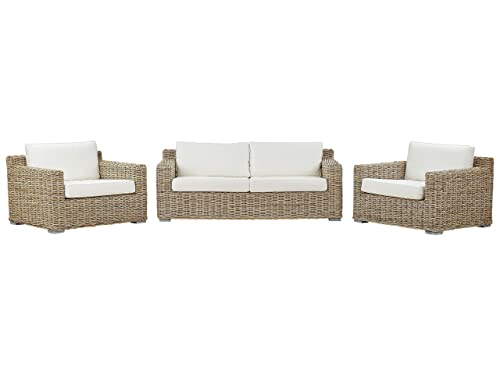 Lounge Set Rattan Garten Set Terasse 4 Personen natürlich / beige Ardea