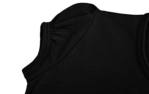 Image of Lilax Girls Short Puff Sleeve Cotton T-Shirt, Toddler & Little Girls Top | 95% Cotton Puff Sleeve Tee; Crewneck, Short Sleeve; Toddler & Girls Sizes 2T-12; for School, Play & Everyday; Machine Wash