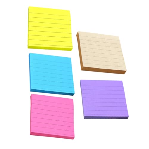 Abaodam 粘着メモパッド色 罫線入り付箋紙 便利な携帯用ノート 仕事 学校 家用スケジュール管理用