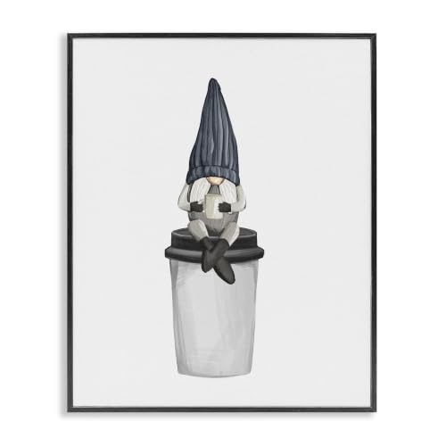 Morning Coffee Gnome Kitchen Charm, 24 x 30 Inch Framed Giclée Print