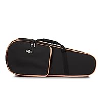 Hard Wearing & Durable Ukulele Case with Reinforced Handles & Adjustable Shoulder Straps Lightweight Hard Foam Body Front Pocket for Accessories Internal dimensions: Overall length: 710mm ; Body length: 355mm ; Upper bout: 185mm ; Waist: 165mm ; Lowe...