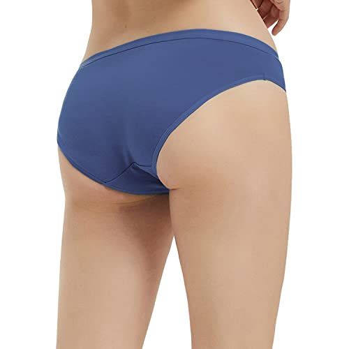 Metarino 2 Pack Women's Athletic Underwear Panties Soft Merino Wool Sports Active Briefs,Black Denim Blue,X-Large, Mata20-6039 #TOP4