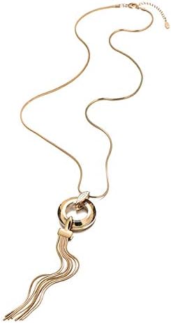 PengJin-Tassel Long Necklace Y-Shaped Alloy/Silver-Plated Chain for Women Circle-Shaped/Star-Shaped Czech Diamond Necklace - Image 5