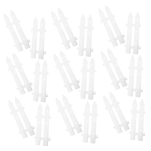 Yardwe 60 Pz Recinto Di Natale Recinzione Natalizia in Miniatura Decorazioni Di Recinzione Natalizia Staccionate Bianche Mini Recinzione Da Giardino Anteriore Arredamento Bianca Plastica