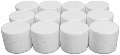 Miniatura 8 de Beauticom - Recipiente de plástico de doble pared grueso de 0.25 onzas (0.25 onzas) blanco con tapa forrada de espuma para pastillas, medicamentos,