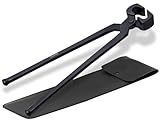 InstrumenteNrw Hufzange für Pferde Schwarze Hufschneidezange aus rostfreiem Edelstahl Hufpflegezubehör für Hufschmiede mit beidseitig gerippten Backen - 36 cm