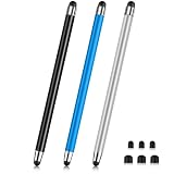 Stylus (3 Pcs), 2-in-1 Stylus Pen for Touch Screen, High Precision and Sensitivity, Suitable for iPad/iPhone/Samsung/Android Smartphone and Tablets, Compatible with All Touch Screen