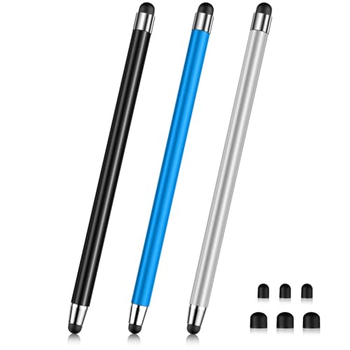 Stylus (3 Pcs), 2-in-1 Stylus Pen for Touch Screen, High Precision and Sensitivity, Suitable for iPad/iPhone/Samsung/Android Smartphone and Tablets, Compatible with All Touch Screen