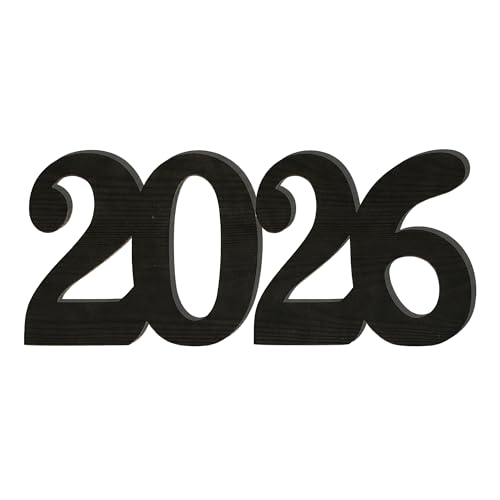 2026 Sign Wooden Black - 8 Inch Grad 2026 Wooden Sign for Black Graduations Decorations 2026 Class of 2026 Photo Props Graduation Party Favors Class of 2026 Sign - KatchOn