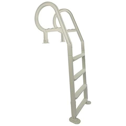 Aqua Select Heavy-Duty in-Pool Ladder | White | Supports 300 Pounds | Easy-to-Install Design Cover