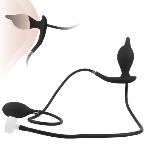 GKLWEJ Plug anale gonfiabile con pompa e doccia anale, plug anale in silicone per sesso anale, dilatatore anale, dispositivo per clistere per la pulizia intestinale