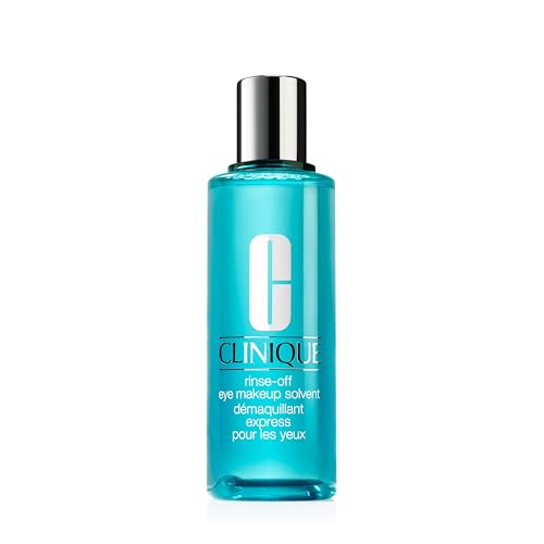 Clinique Rinse-Off Eye Makeup Solvent | Sanfter Augen-Make-up-Entferner für wasserfestes Augen-Make-up | Sicher für sensible Haut, 125 ml