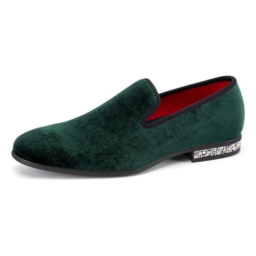 Image of JITAI Men's Dress Shoes - Casual Rubber & Leather Loafers for Men - Fashion Business Formal Wear