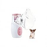 Handheld Mesh Nebulizer for Veterinary Use, Cordless Portable Pet Mist Sprayer with Rechargeable Battery, Ultra-Quiet Operation, Easy to Clean, Compact Design for Dogs Cats Home Use