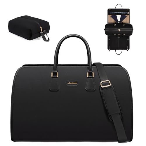 LOVEVOOK Garment Bags for Travel,3 in 1 Garment Duffle Bags for Travel with Shoe Pouch,Carry on Garment Bag for Women Men,Hanging Suitcase Suit Dress Business Travel Bag Weekender Bag