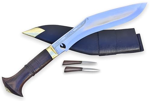 GK&CO. Kukri House Official Issued - Genuine Kukri - 10 Inch Nepal Issue Chainpure Wooden Handle-Traditional Village Khukuri- Kukri Knife -Traditional Outdoor Kukris Handmade in Nepal