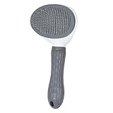 PSPS Pet Deshedding Brush, Self-Cleaning Slicker Brush for Dogs and Cats, Grooming Tool