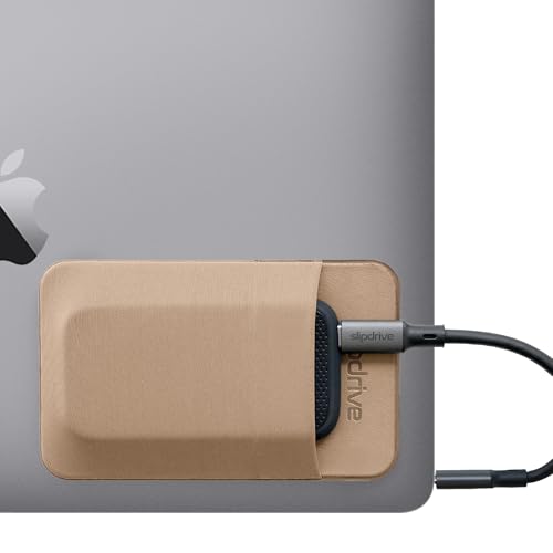 Image of Slipdrive - Portable Hard Drive Case for Laptop - Solid State Drive - Reusable Adhesive - Carrying Case for 5 inch x 3.2 inch External Hard Drive - Travel Case