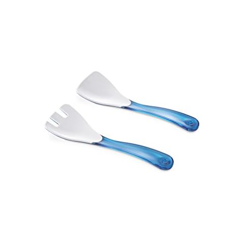 Omada Design Cubiertos de plástico de dos tonos para ensaladas, Made in Italy, Diamond Line Cover