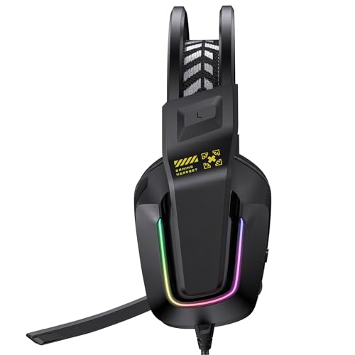 Casque de jeu filaire USB PC ordinateur portable console microphone réglable - 4